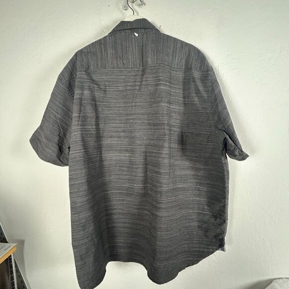 Free Planet Mens 3X Big & Tall Black/Gray Short-Sleeve Button-Up Shirt New $56 - Picture 2 of 10